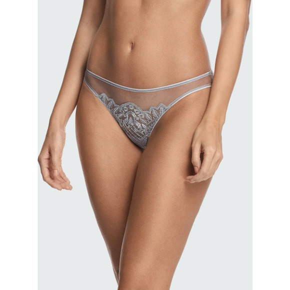 I.D.Sarrieri Womens French Silver Goddess Lace Mesh Brief Size 1 ( Small) 10769 - Picture 1 of 2